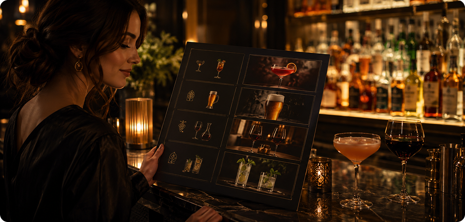 bar pub and drink menu maker