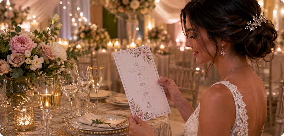 wedding and event menu card maker