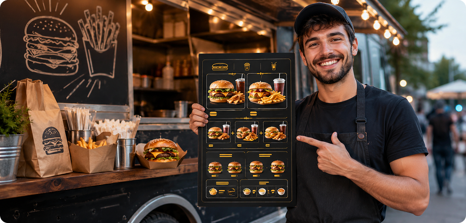 takeaway and food truck menu maker