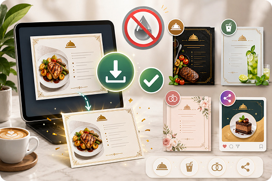 free menu maker with no watermark