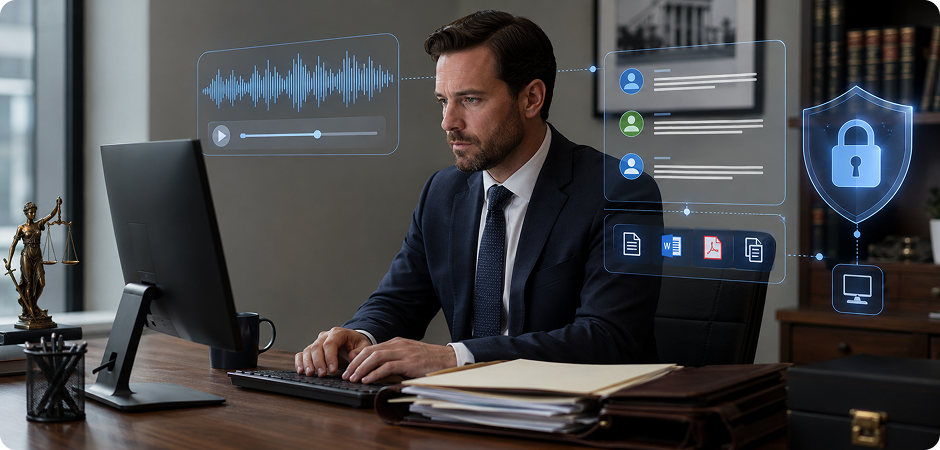 lawyers and compliance teams handling sensitive mp3 audio