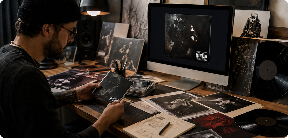 parental advisory CD and vinyl cover concepts