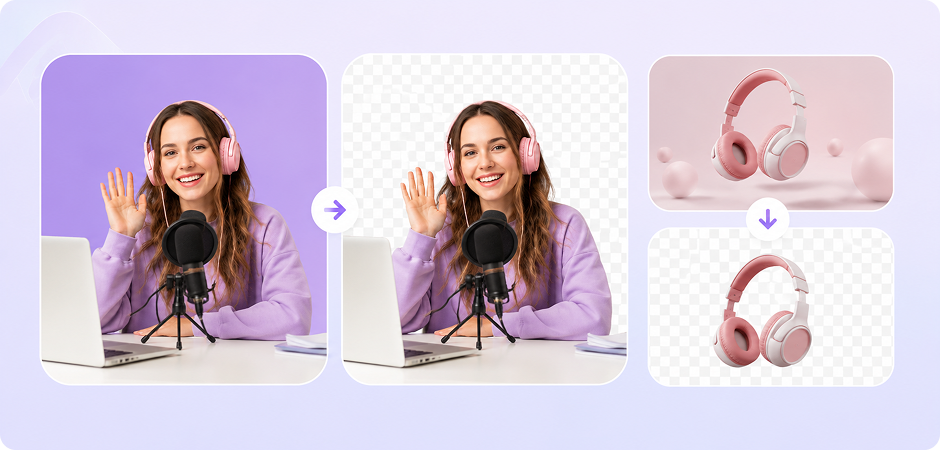 remove background color from images for YouTube and social media