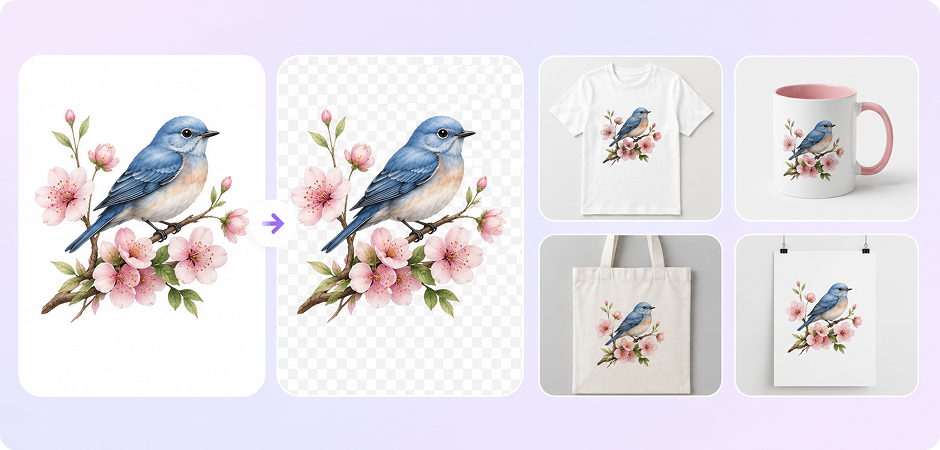 remove white background from images for print on demand products