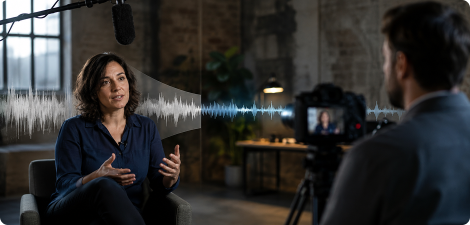 interview and documentary audio reverb remover