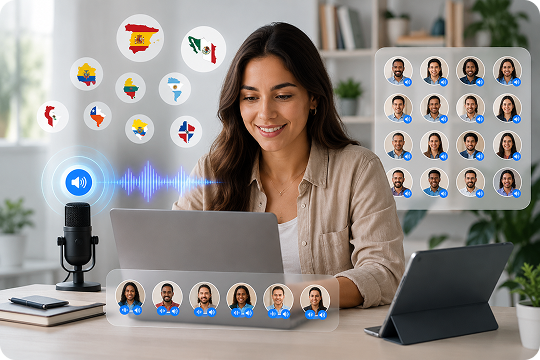 natural Spanish voices with regional accent coverage