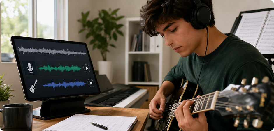 music splitter for learners teachers and practice sessions