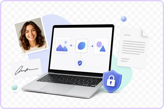 local processing for private photos signatures and documents