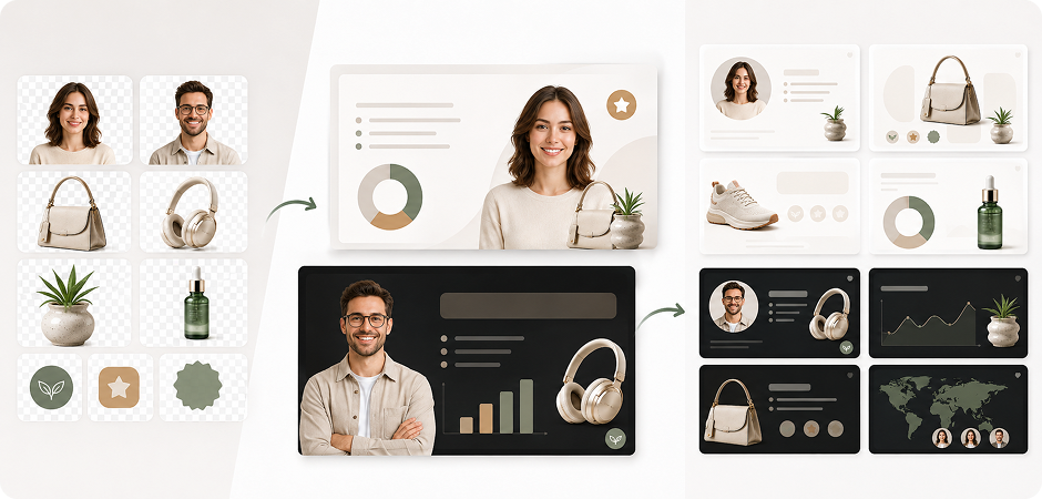 add png images with no background to slides