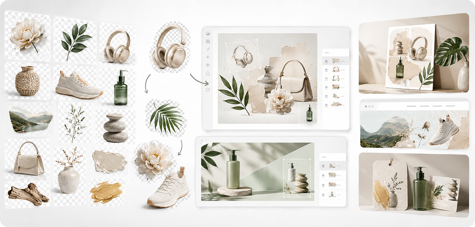 prepare transparent png graphics for flyers and ads