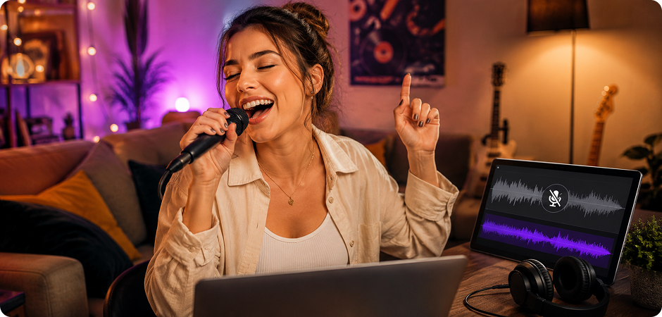 create karaoke tracks with ai vocal remover