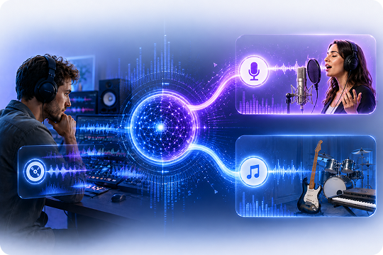 extract vocals or instrumentals with clear sound