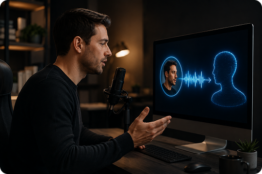 voice cloning for custom voicemail greetings on desktop