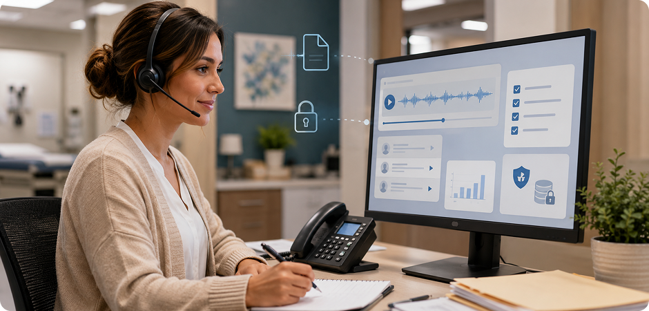 voicemail to text software for patient message documentation