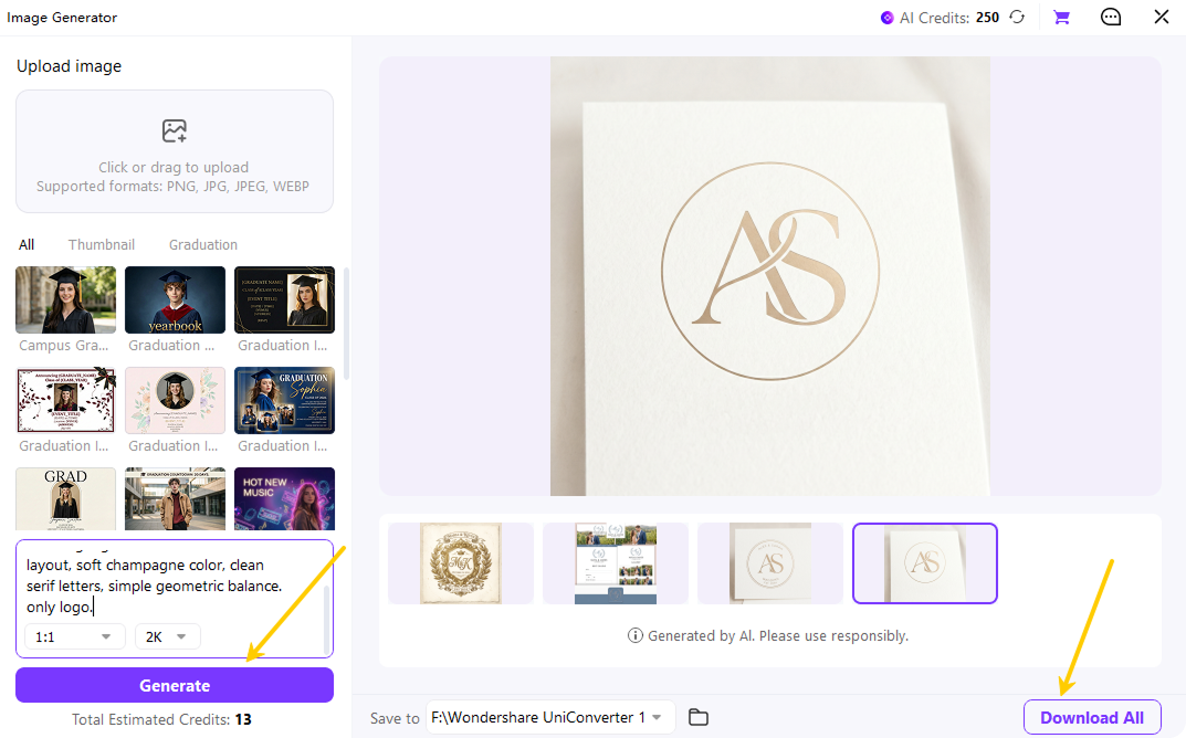 generate and download wedding logo png