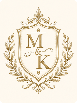 vintage wedding crest logo generated by AI