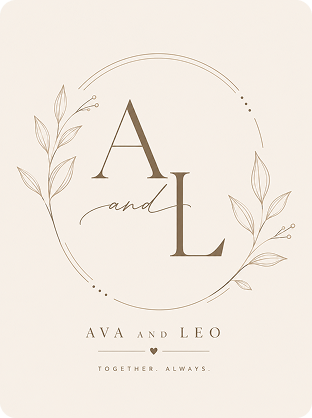 modern wedding logo design generated by AI