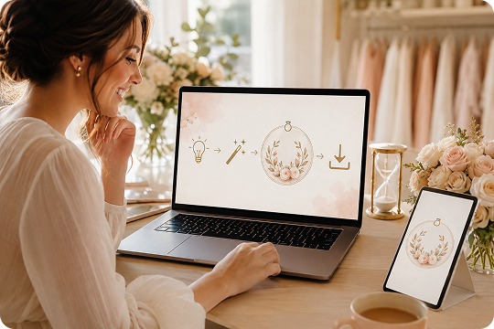 fast ai wedding logo generator from idea to download