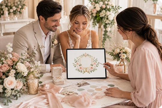 wedding logo ai for monograms crests and floral designs