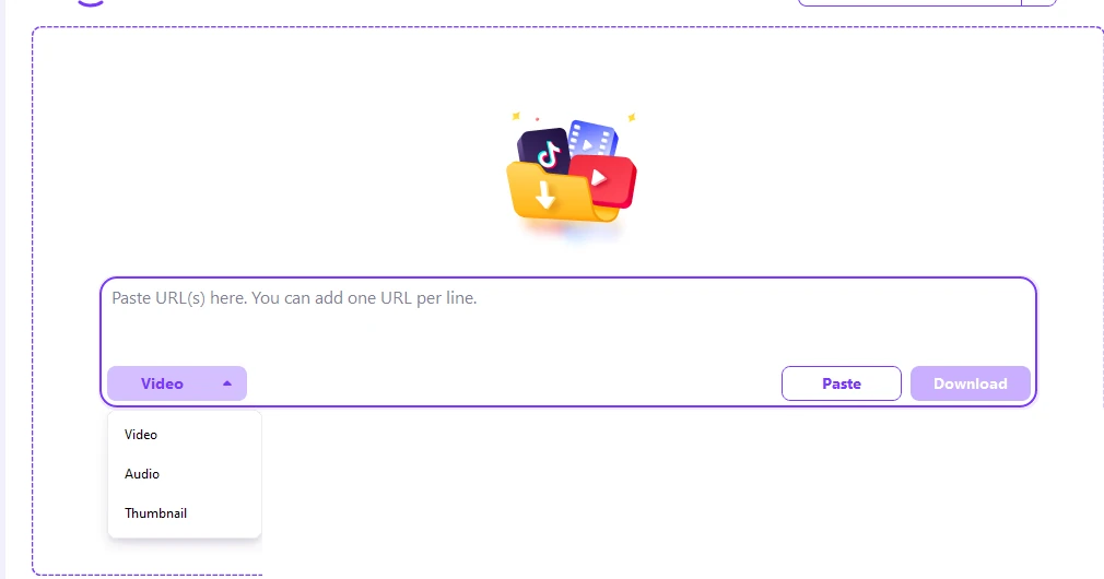 UniConverter Downloader dropdown showing Video and alternate media types