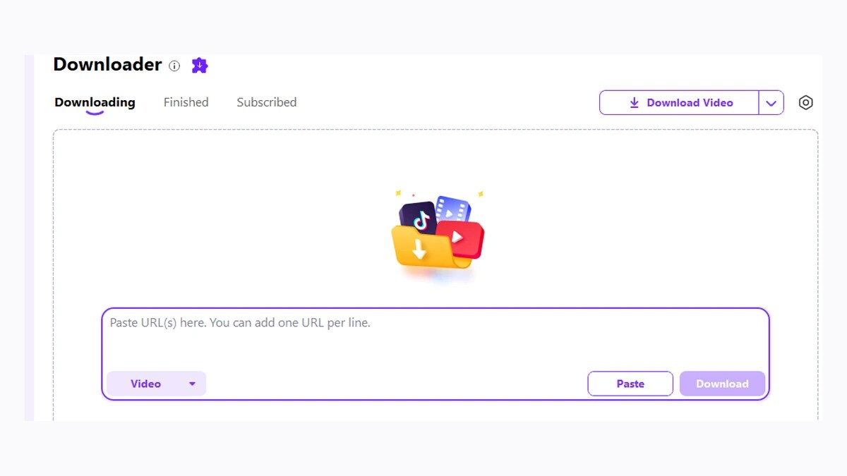 Real UniConverter Downloader URL field for adding ThisVid video links