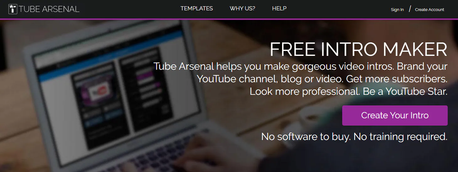 Tube Arsenal - Free Online Intro Maker