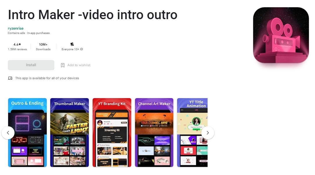 intro maker video intro app