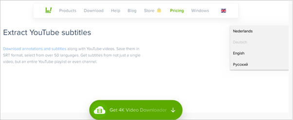 4k video downloader youtube subtitles