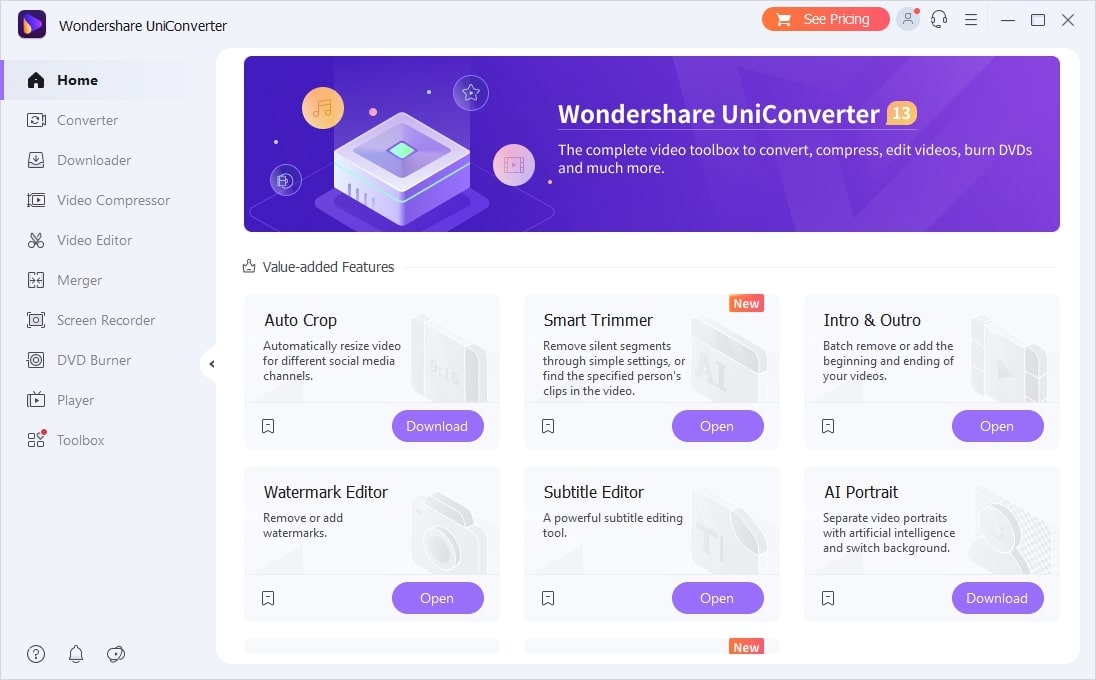 Open Wondershare UniConverter