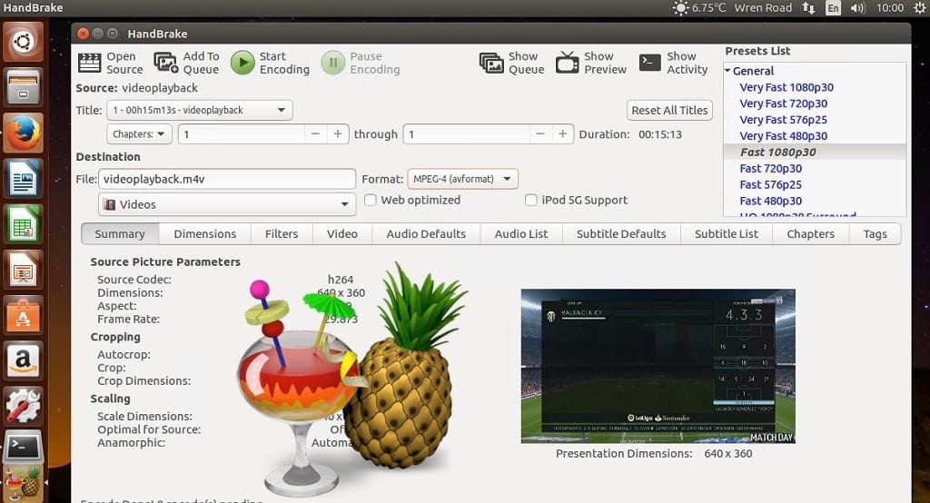 Handbrake Software Oberfläche