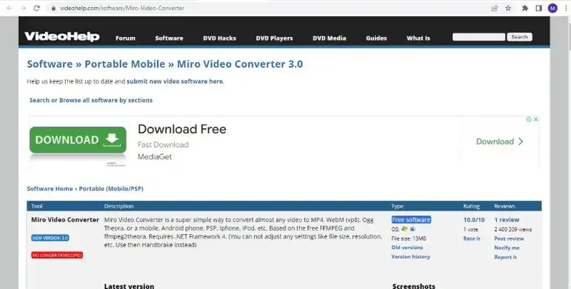 Miro Video Converter