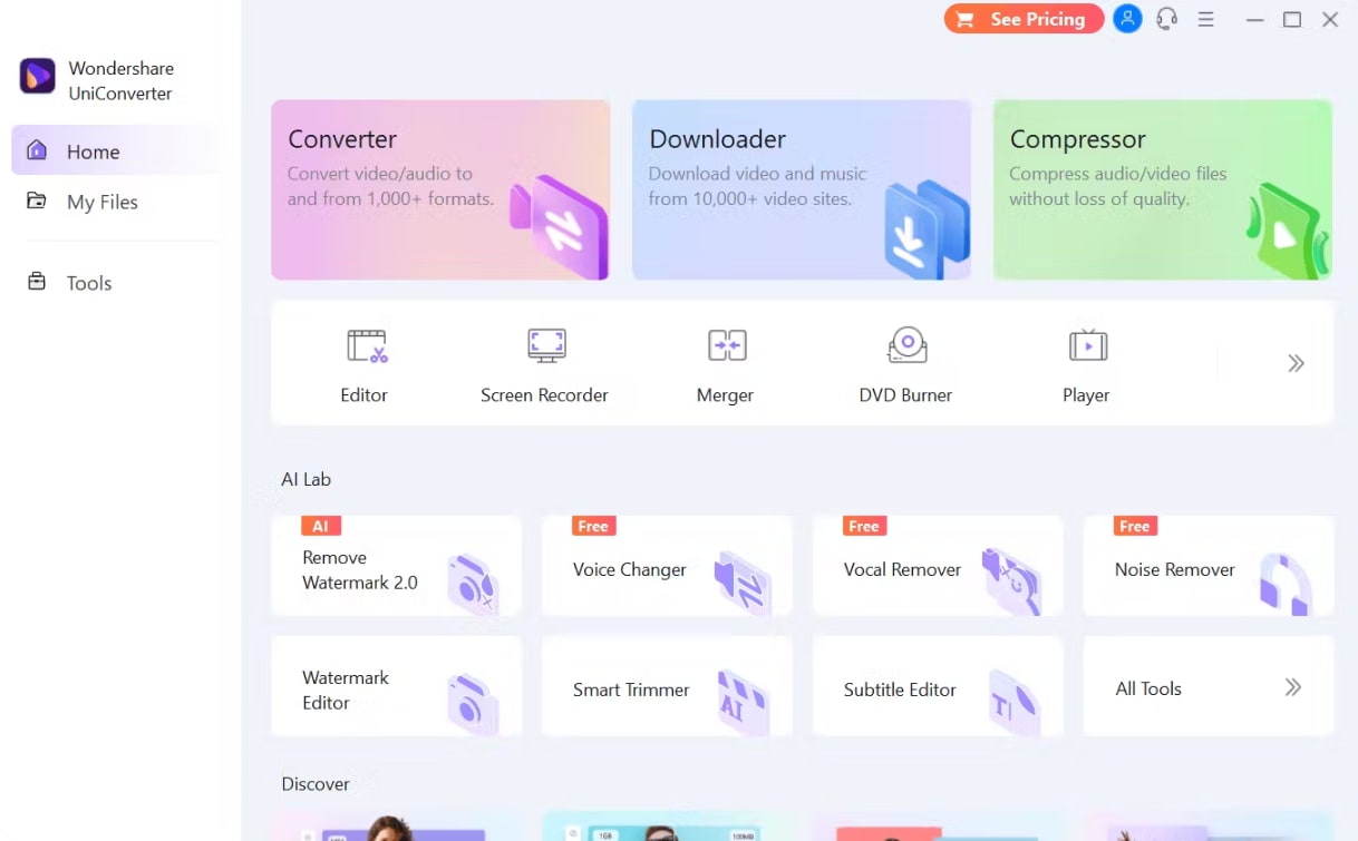 Wondershare-Uniconverter-main-interface