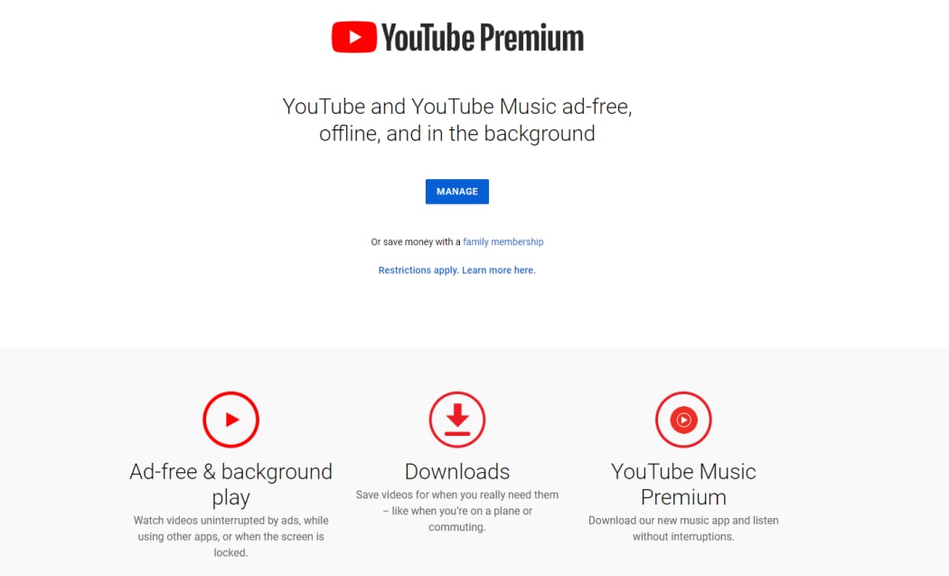 YouTube-Premium-homepage