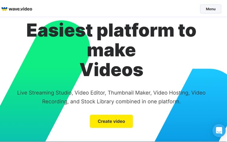 wave.video front-page website