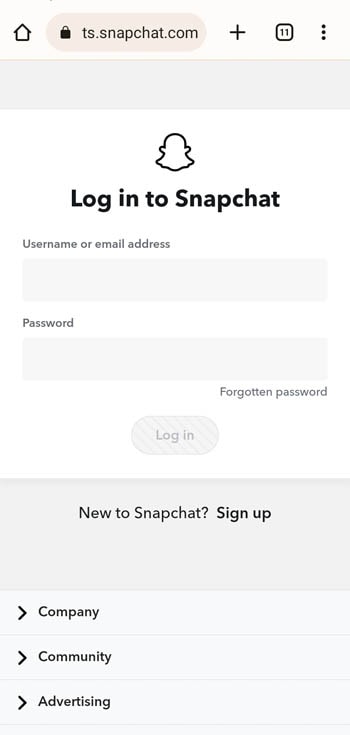 se connecter à snapchat en ligne sur votre navigateur