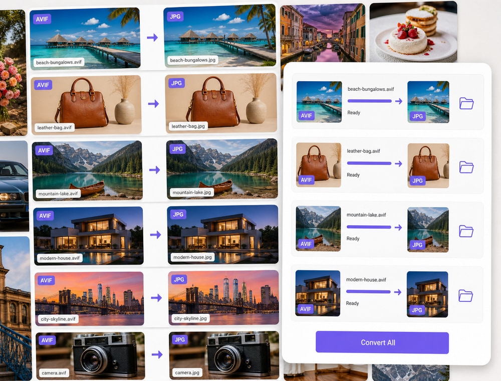 Organize an AVIF collection before conversion