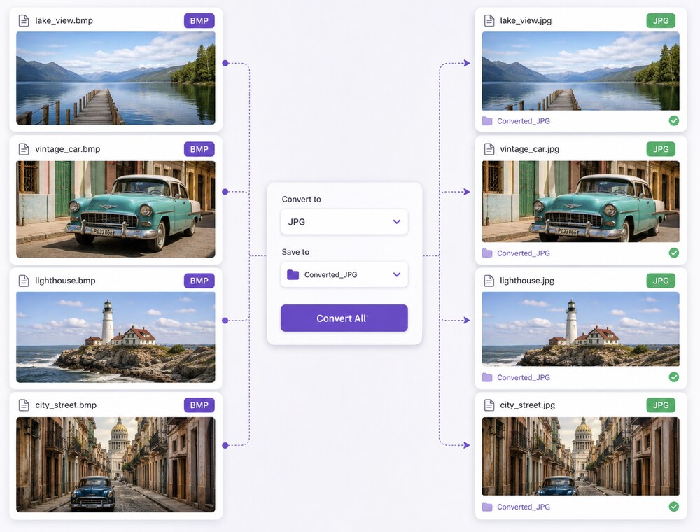 Apply shared JPG output and destination settings