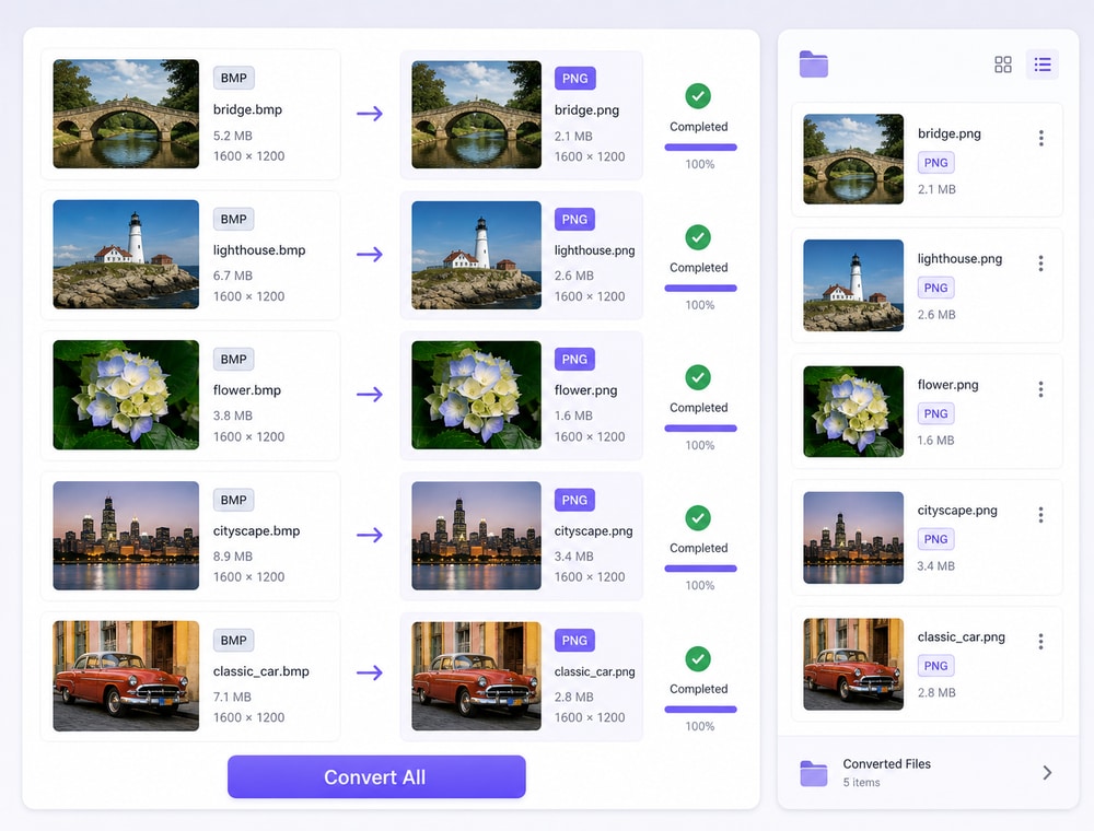 Create PNG Copies From Your Supported BMP Collection
