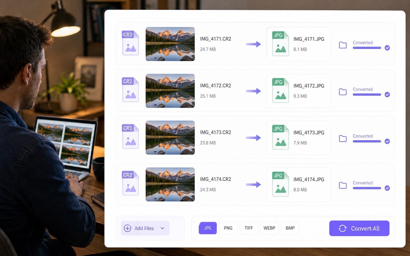 Batch CR2 to JPG Converter for Canon Photos