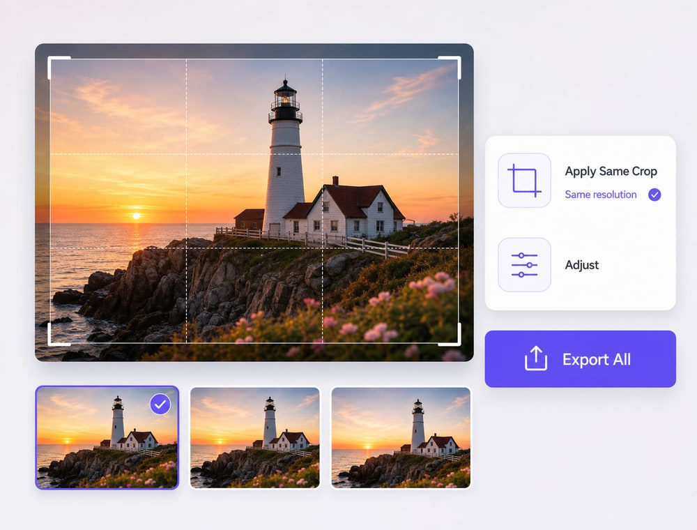 Finish related image edits before export