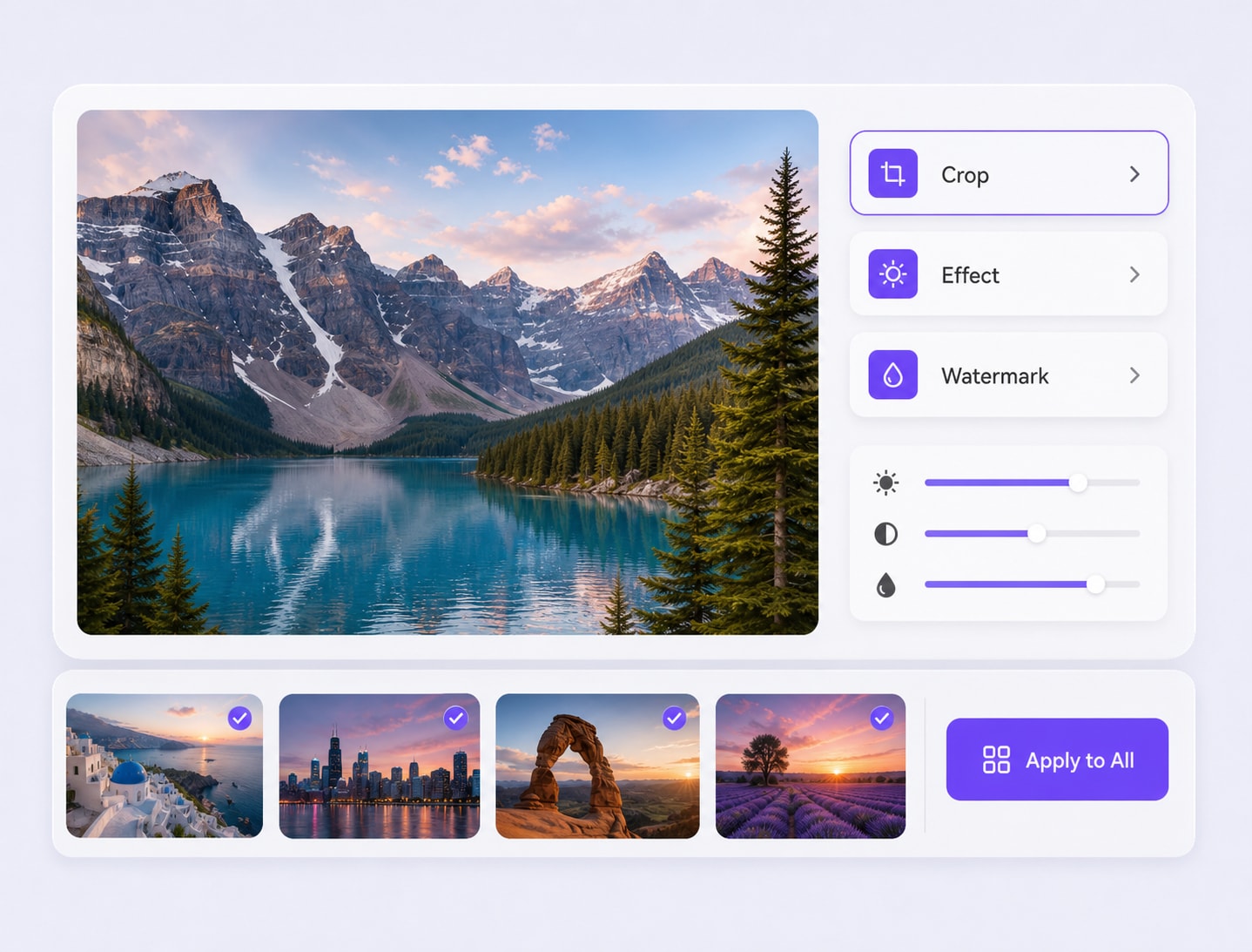 Image-specific settings without leaving the queue