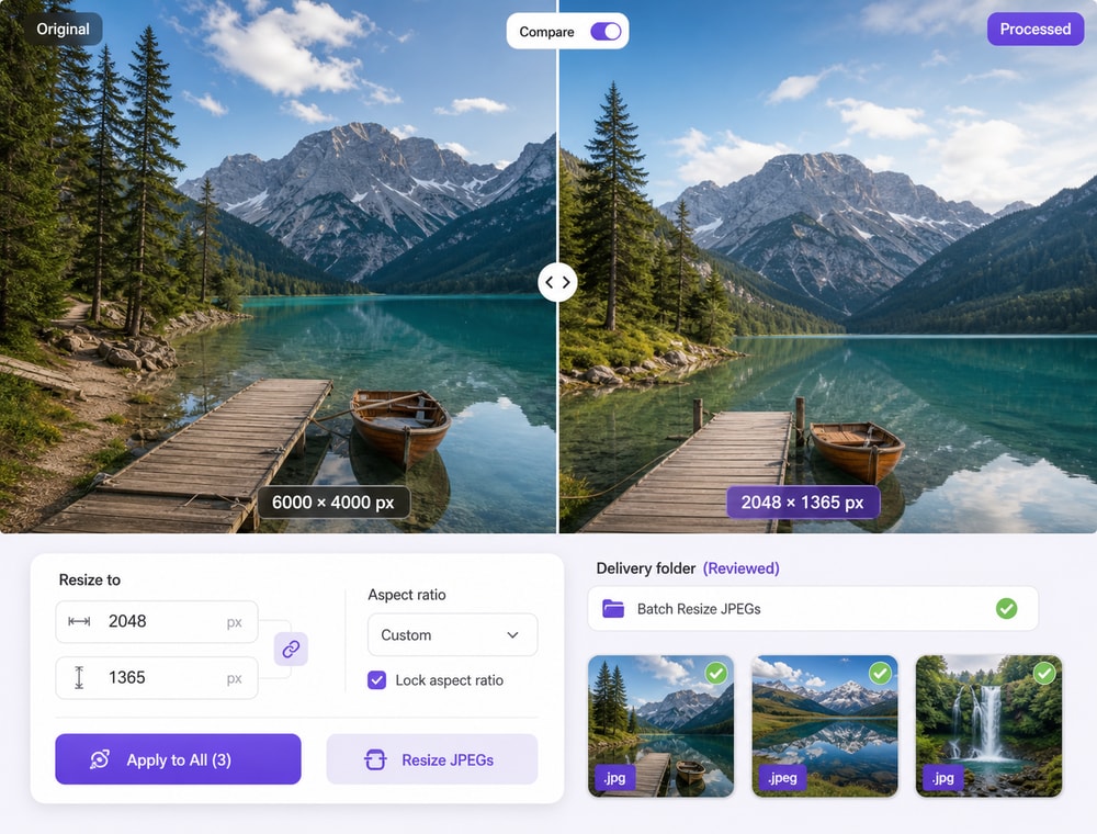 Review mixed image collections in one workspace
