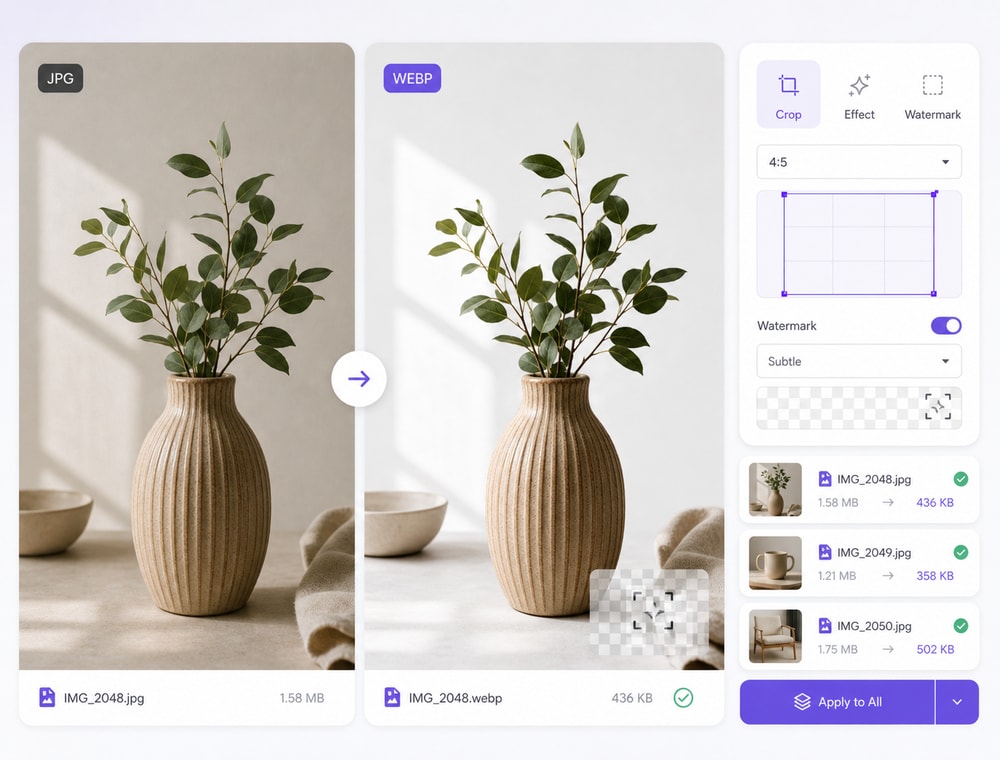 Keep conversion separate from broader image work