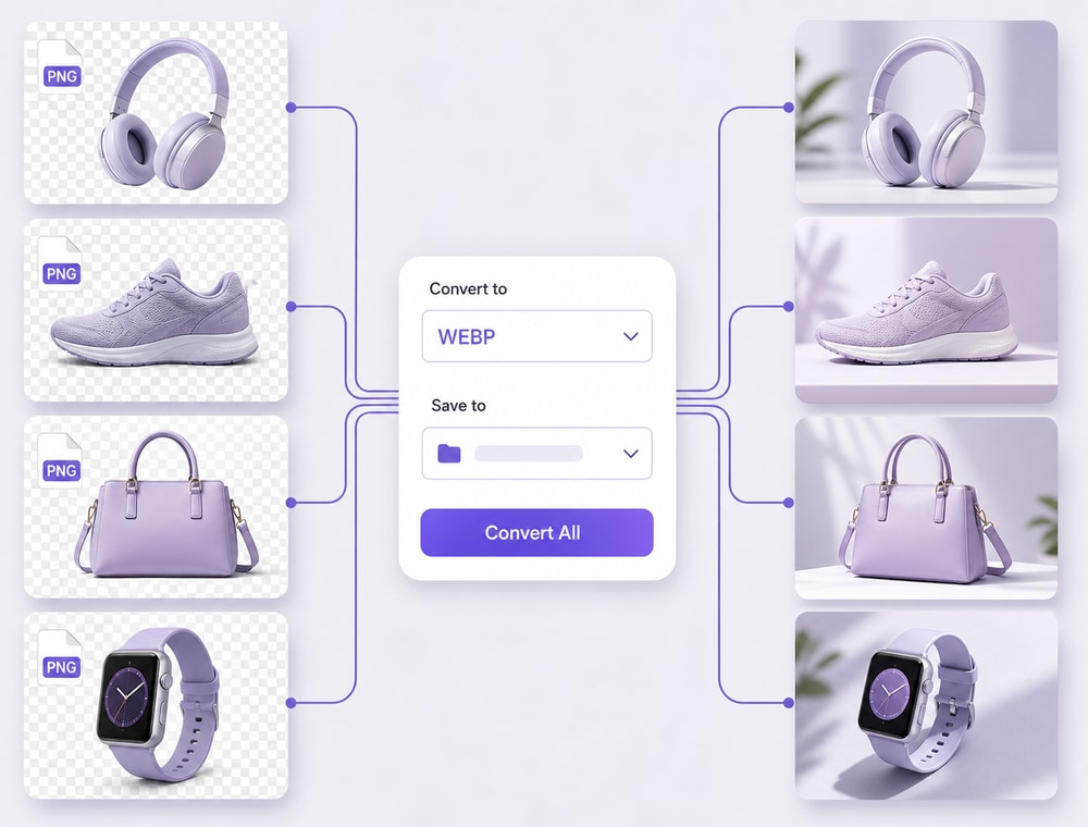 Set shared WebP output and one destination