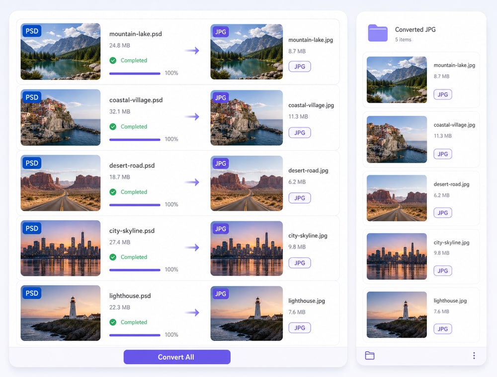 Create JPG Delivery Copies From Your PSD Collection