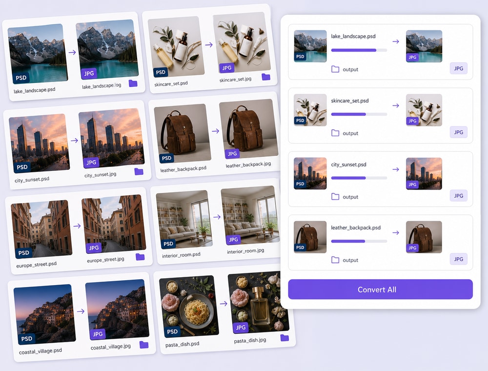 Put a supported PSD collection in one queue