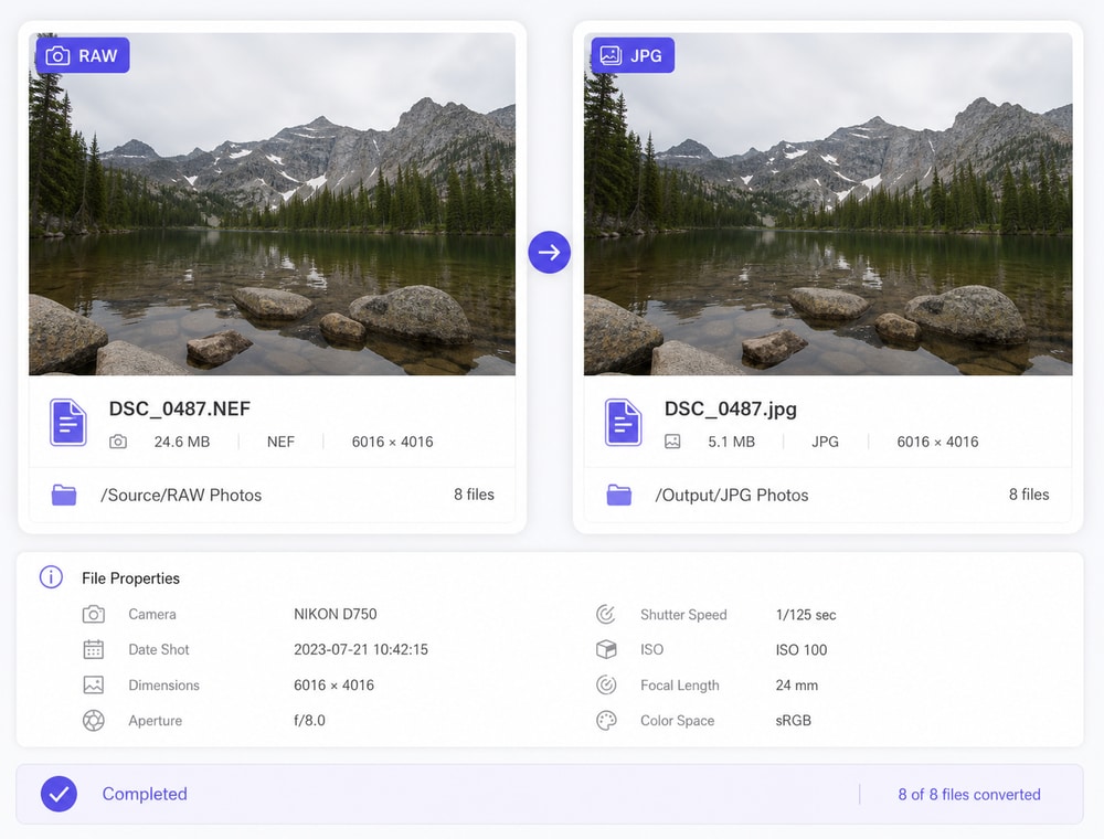 Review JPG Size and Quality Choices Per Image