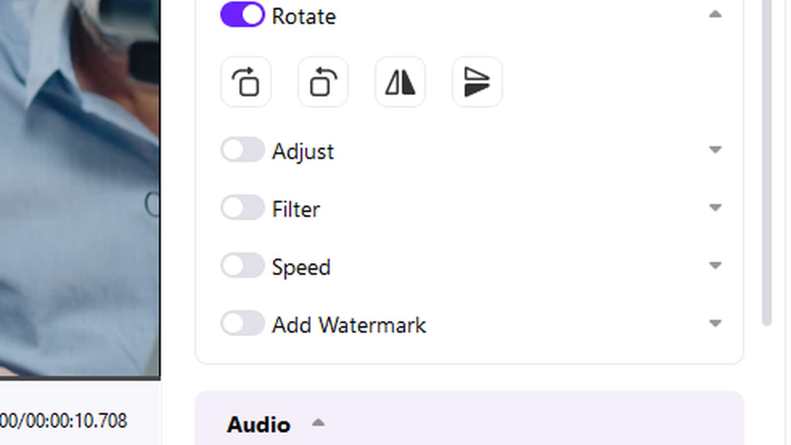 UniConverter Video Editor showing Rotate Crop Aspect Ratio Save to and Export controls