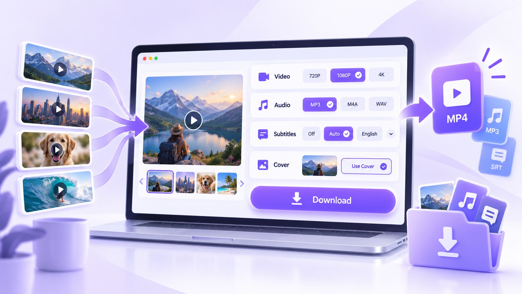 Choose Video, Audio, Quality, and Subtitles