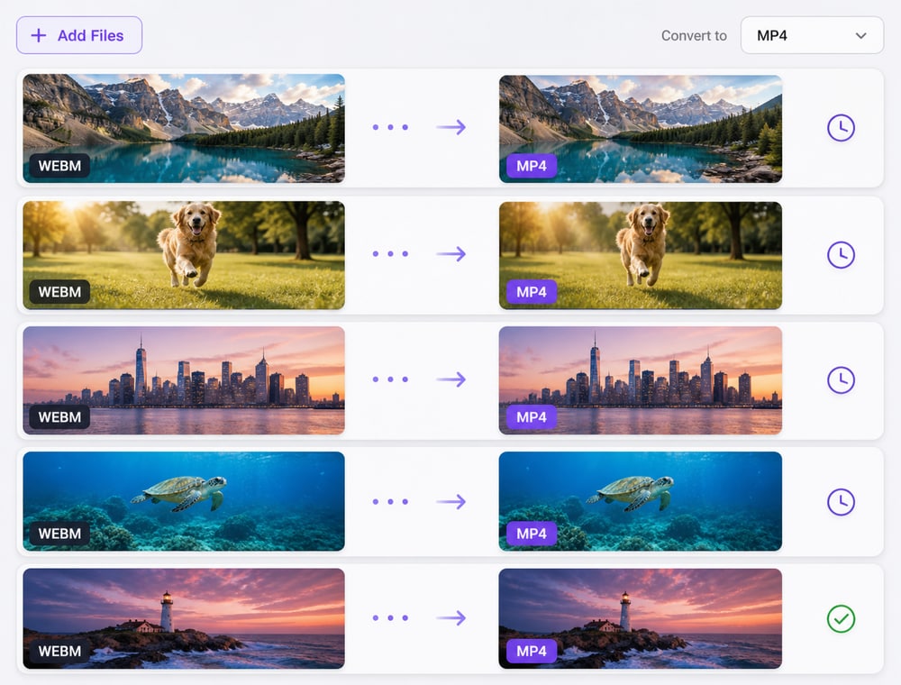 Collect WebM Assets from Web Projects